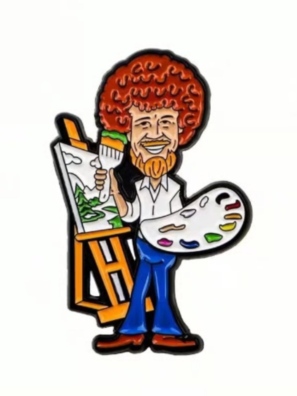 Bob Ross Enamel Pin Collectible